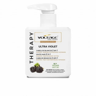 Voltage Therapy Ultra Violet 2-i-1 - Shampoo til blond eller gråt hår (500 ml)